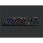 Logitech klávesnice Gaming G915 LightSpeed Linear/ bezdrátová/ lineární spínače/ US - černá 920-008962