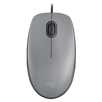 Logitech M110 Silent Myš káblové, šedá, 1000DPI 910-006760