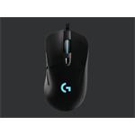 Logitech myš Gaming G403 Hero - 6 tlačítek/podsvícená/drátová/100 - 16 000 DPI/černá 910-005632