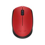 Logitech Myš M171, 1000DPI, 2.4 [GHz], optická, 3tl., 1 koliesko, bezdrôtová, červená, 2 ks AA, k n 910-004641