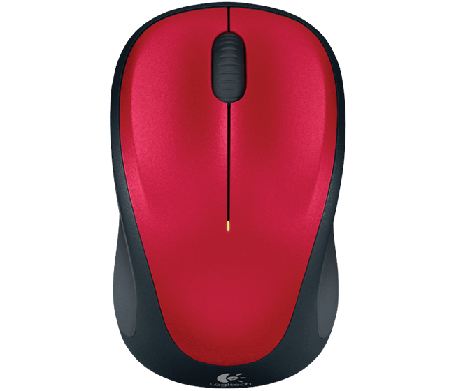Logitech Myš M235, 1000DPI, 2.4 [GHz], optická, 3tl., 1 koliesko, bezdrôtová, červená, 1 ks AA, k n 910-002496