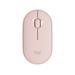 Logitech myš Pebble M350/ bezdrátová/ 3 tlačítka/ 1000dpi/ Bluetooth/ USB/ růžová 910-005717