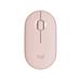 Logitech myš Pebble M350/ bezdrátová/ 3 tlačítka/ 1000dpi/ Bluetooth/ USB/ růžová 910-005717
