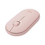 Logitech myš Pebble M350/ bezdrátová/ 3 tlačítka/ 1000dpi/ Bluetooth/ USB/ růžová 910-005717