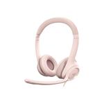 Logitech náhlavní souprava Headset H390, růžová 981-001281