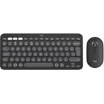 Logitech Pebble 2 combo - tenká bezdrôtová klávesnica a myš, kombo, US - graffitová 920-012239