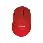 Logitech Počítačová myš M330 Silent Plus, červená 910-004911