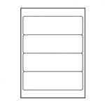 Logo etikety 192mm x 61mm, A4, matné, biele, 4 etikety, 140g/m2, balené po 25 ks, pre atramentové a 32242