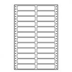 Logo tabelačné etikety 89mm x 23.4mm, A4, dvojradové, biele, 24 etikety, balené po 25 ks, pre ihlič 32108