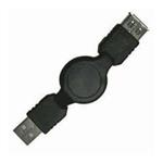 Logo USB predlžovačka (1.1), USB A samec - USB A samica, 1.2m, navíjacia 25533