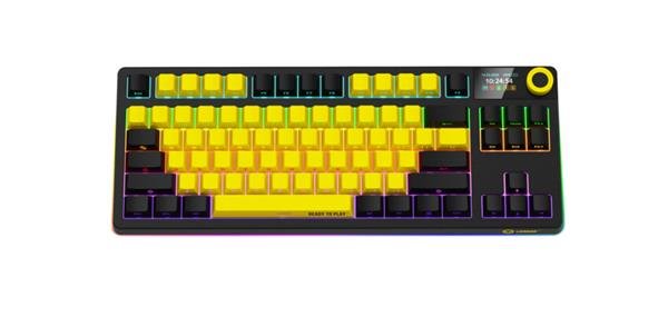 Lorgar KBP70TKLW, Pro bezdrôtová mechanická herná klávesnica, 2.4 GHz/ BT 5.0, Displej, multim. tlač LRG-KBP70TKLW-WY-CS