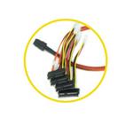 LSI AMCC SAS BREAKOUT CABLE 0,6M miniSAS-4x SAS+power LACBLSAS8087OCF06M