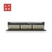 LYNX 19" patch panel 24-port, FTP Cat6a, 50µ, stíněný, černý LX-24-FTP6A-BK