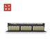 LYNX 19" patch panel 24-port, STP Cat6, 50µ, stíněný, černý LX-24-STP6-BK