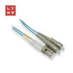 LYNX duplexní patch kabel MM, OM3, LC/SC, 50/125µm, 10m LX-DPX-LC/SC-OM3-10