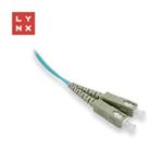 LYNX duplexní patch kabel MM, OM3, SC/SC, 50/125µm, 1m LX-DPX-SC/SC-OM3-1