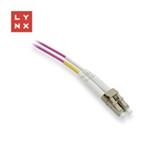 LYNX duplexní patch kabel MM, OM4, LC/LC, 50/125µm, 0,5m LX-DPX-LC/LC-OM4-05