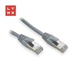 LYNX FTP patch kabel Cat5e PVC, CCA, 0,1m, šedý (balení obsahuje 10ks) LX-FTP5E-0010-GREY