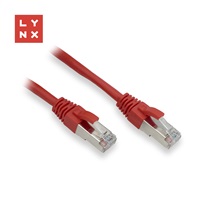 LYNX FTP patch kabel Cat5e PVC, CCA, 15m, červený LX-FTP5E-150-RED