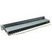 LYNX Patch panel 19", 24 portů, Cat6a, stíněný, černý XL-PP19-24C6AS-LY-BLACK
