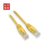 LYNX UTP patch kabel Cat5e, PVC, CCA, 0,3m, žlutý (balení obsahuje 10ks) LX-UTP5E-0030-YELLOW