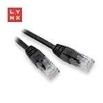 LYNX UTP patch kabel Cat5e, PVC, CCA, 0,5m, černý (balení obsahuje 10ks) LX-UTP5E-0050-BLACK