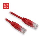 LYNX UTP patch kabel Cat5e, PVC, CCA, 1m, červený (balení obsahuje 10ks) LX-UTP5E-010-RED