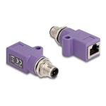 M12 Adapter D-coded 4 pin male to RJ45 j, M12 Adapter D-coded 4 pin male to RJ45 j 60669