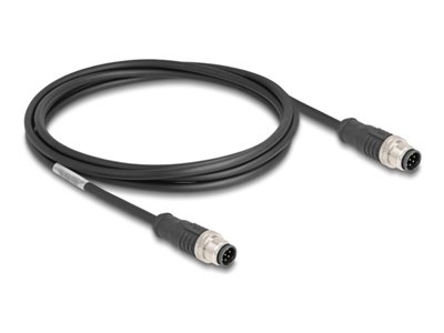 M12 Cable A-coded 8 pin male to male PVC, M12 Cable A-coded 8 pin male to male PVC 80807