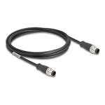 M12 Cable A-coded 8 pin male to male PVC, M12 Cable A-coded 8 pin male to male PVC 80807