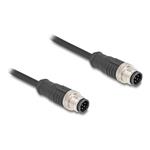 M12 Cable A-coded 8 pin male to male PVC, M12 Cable A-coded 8 pin male to male PVC 80808