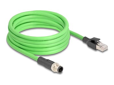 M12 Cable D-coded 4 pin male to RJ45 mal, M12 Cable D-coded 4 pin male to RJ45 mal 80429