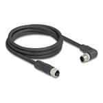 M12 Cable L-coded 4 pin male right angle, M12 Cable L-coded 4 pin male right angle 80529