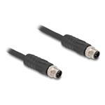 M12 Cable L-coded 4 pin male to male PUR, M12 Cable L-coded 4 pin male to male PUR 80517