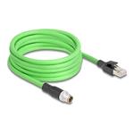 M12 Cable X-coded 8 pin male to RJ45 mal, M12 Cable X-coded 8 pin male to RJ45 mal 80444