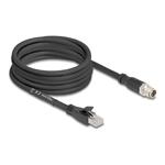 M12 Cable X-coded 8 pin male to RJ45 plu, M12 Cable X-coded 8 pin male to RJ45 plu 80585