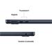 MacBook Air 13" Apple M4 10C CPU 10C GPU 24GB 512GB Midnight SK MC6C4SL/A
