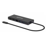 Manhattan adaptér USB-C na Dual HDMI Multiport, USB 3.2 Gen 1, černá 152747