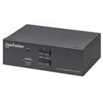 Manhattan DP přepínač, 2-Port DisplayPort KVM Switch, 4K@60Hz, černá 153546