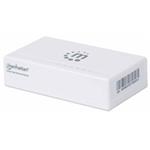 Manhattan Ethernet přepínač, Ethernet switch, Desktop Size, Plastic, IEEE 802.3az, bílá 560672