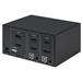 Manhattan HDMI přepínač, 2-Port Dual-Monitor HDMI KVM Switch, 4K@30Hz, černá 153522