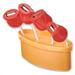 Manhattan Hub, 4x USB 2.0 port, prevedenie Flower Pot (kvetináč), červená/žltá 161510