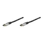 Manhattan kábel, AV, HDMI(1.3) M/M, 1.8m, čierny/šedý, blister 385152