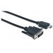 MANHATTAN kabel HDMI Male to DVI-D 24+1 Male, Dual Link, Black, 3m 372510