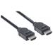 MANHATTAN kabel High Speed HDMI 4K, 3D, Male to Male, stíněný, černý, 3m 306126