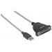 MANHATTAN Kabel / převodník USB - paralelní port 1,8m (USB AM / DB25F, IEEE1284) 336581