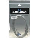 MANHATTAN Kabel USB 2.0 A-A prodlužovací 3m (stříbrný) 340496