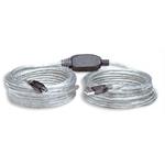 Manhattan kábel, USB 2.0 A/B predlžovací aktívny, 11m, strieborný, plast 510424