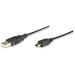 MANHATTAN Kabel USB 2.0 A Male / Mini-B Male, 1,8 m, černý