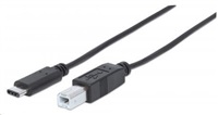 Manhattan Kábel USB 2.0, typ-C / typ-B M/M 1m čierny 353304